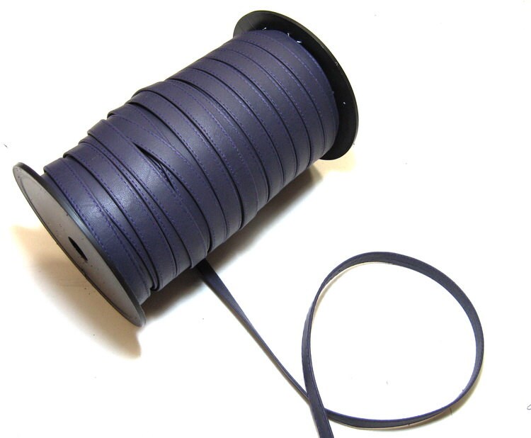 1/2" wide Cowhide Leather Stripping in Violet Climax (3 yds) 0500RD9S Double-Folded Reinforced and Stitched