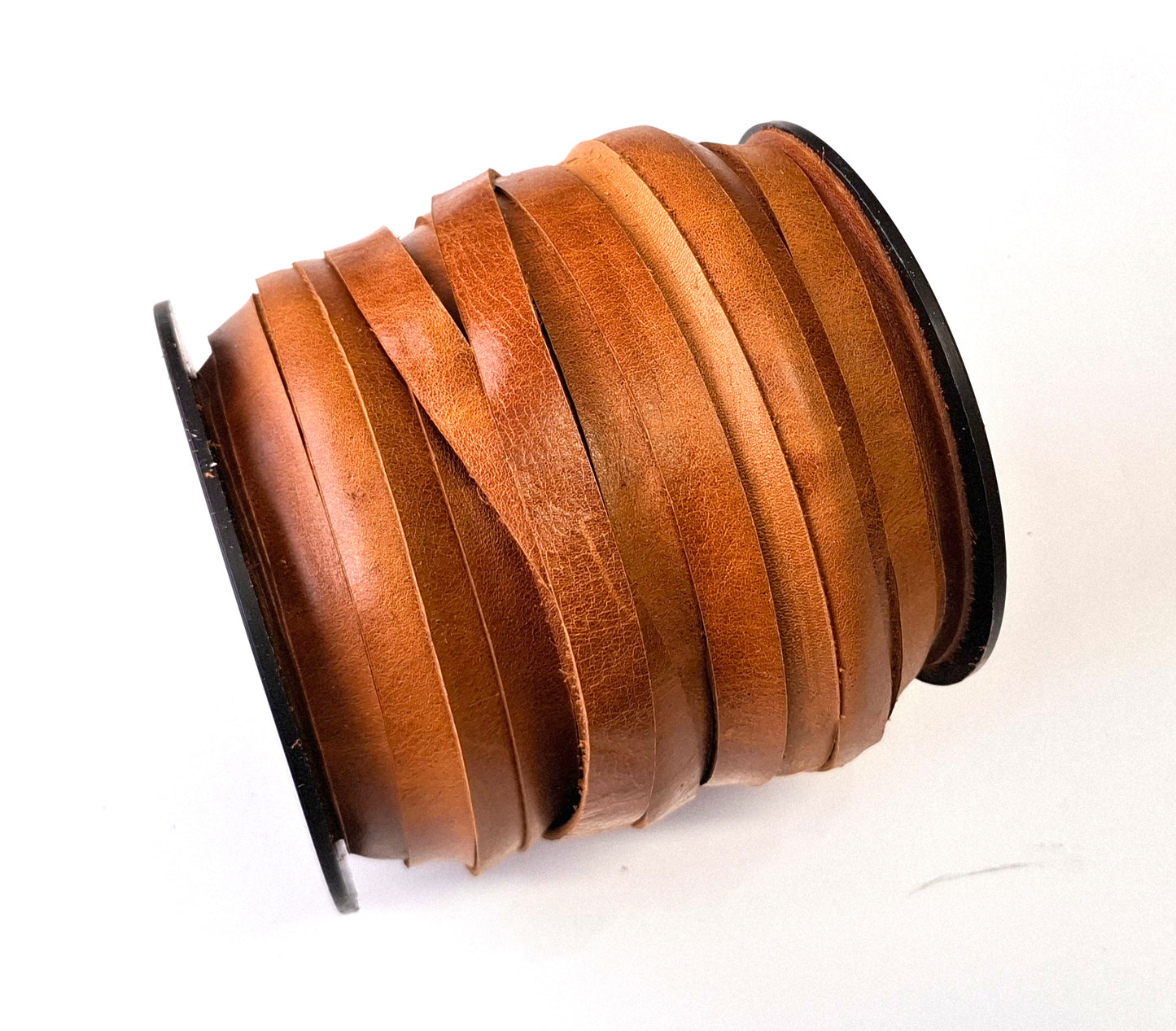 1/2" Flat Cowhide Lacing in Cognac UPL (5 yds) 0500NDE