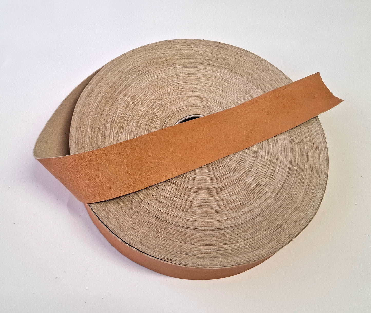 1-1/2" Flat, Cowhide Leather Edge Binding in Honey Mustard (2 YDS) 1500NDB - Trim tape; leather tape - not to be used for a strap