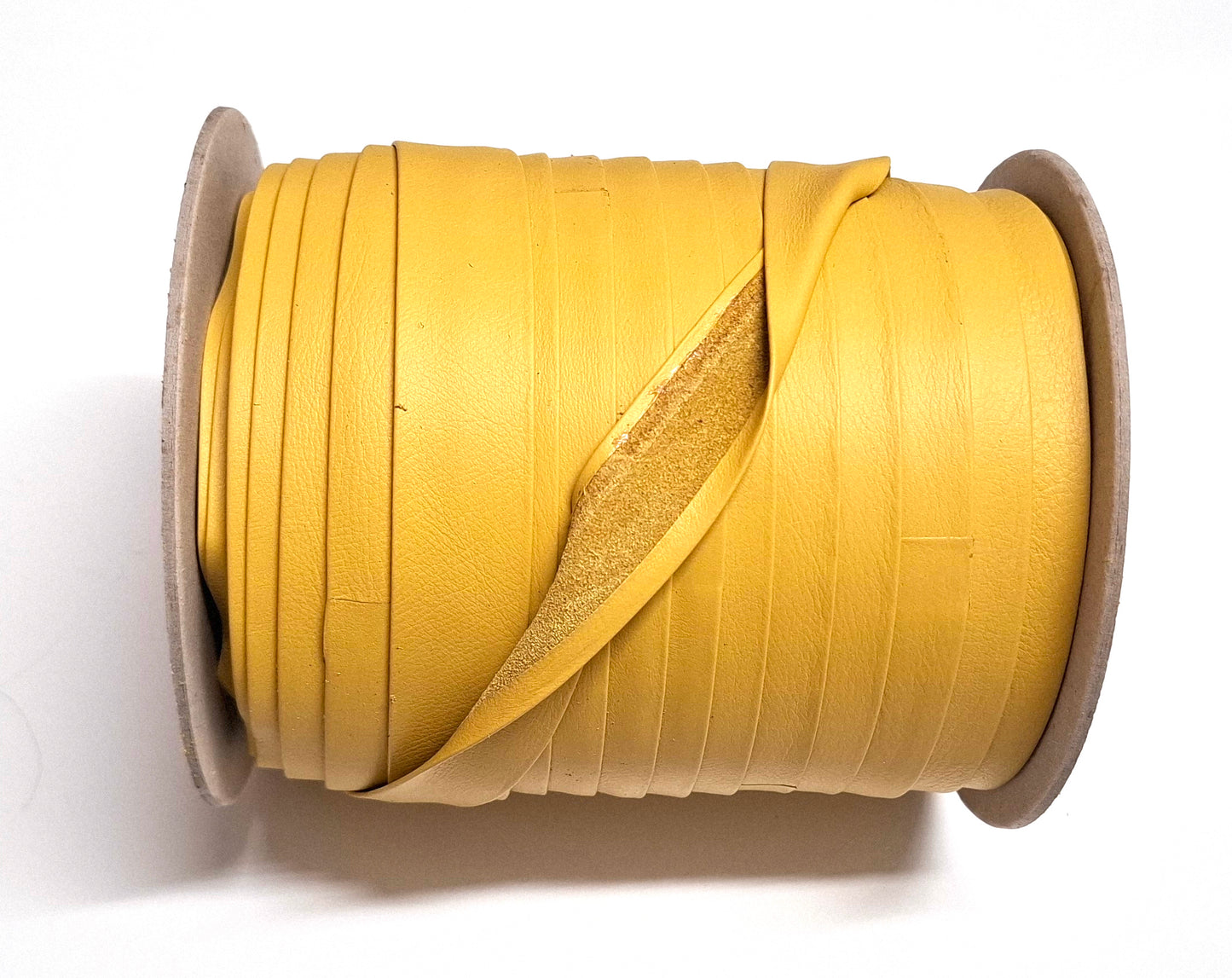 1" Open Fold Genuine Leather Binding in Mustard (2 yards) 3069XCE