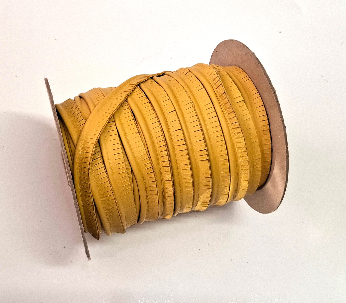 Cowhide Leather 1/2" Cord Piping in Mustard (2 yds) 3446XC yellow