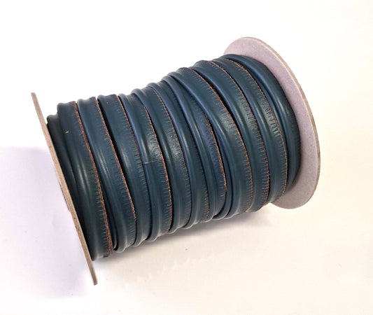 5/8" Round Cord Piping, Genuine Cowhide Leather in Moss (2 YDS) 3118XDB - bold piping; upholstery piping; large cushions