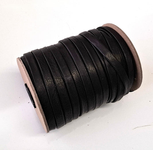 3/8" wide Lamb Leather Stripping in Very Dark Brown (2 yds) 3701XLA Double-Folded, Reinforced