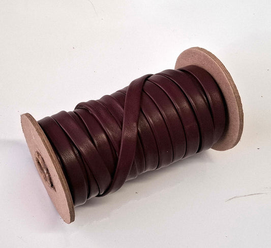 3/8" wide Lamb Leather Stripping in Wine (2 yds) 3701XLA Double-Folded, Reinforced