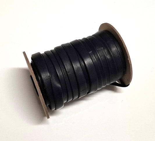 1/2" wide lamb leather strip in Dark Navy (3 yds) 3702XLA Double-folded & Reinforced