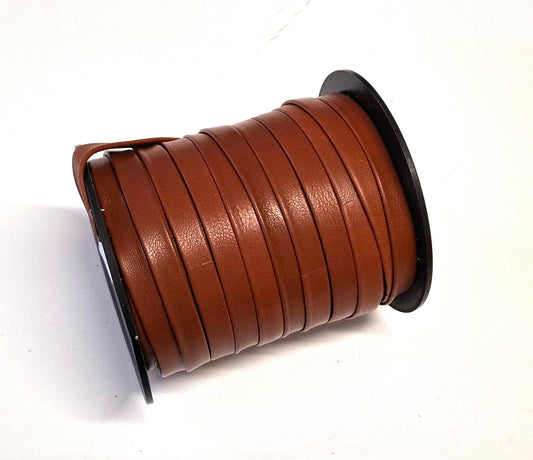 1/2" Genuine Lamb Leather Folded Leather Strip in Whiskey Nappa Lambskin (3 yds) 3702XLA Double-folded and Reinforced