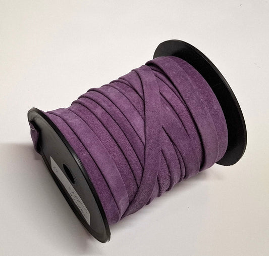 1/2" wide pig suede strip in Violet PS (3 yds) 3702XP5 Double-folded & Reinforced