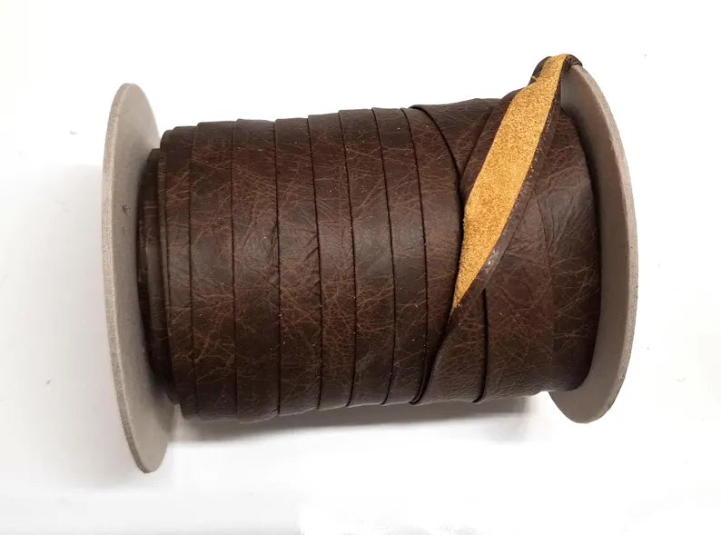 1" Open Fold Genuine Leather Binding in Sandalwood UPL (2 yards) 3069XCE