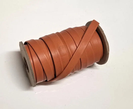 1/2" wide lamb leather strip in Corral (3 yds) 3702XLA Double-folded & Reinforced