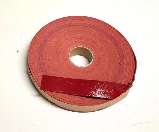1" Leather Cord Piping (3 yards) in Red Krinkle Patent 1000FCK