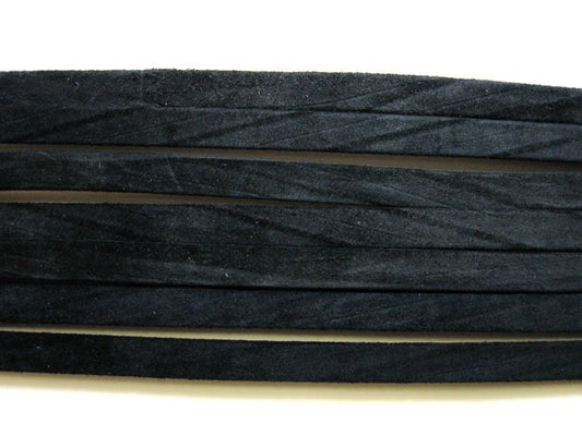 3/8" Double Folded, Reinforced, Pig Suede Lacing in Navy (1 Lot of 3 yds) 3252XP *Showroom*