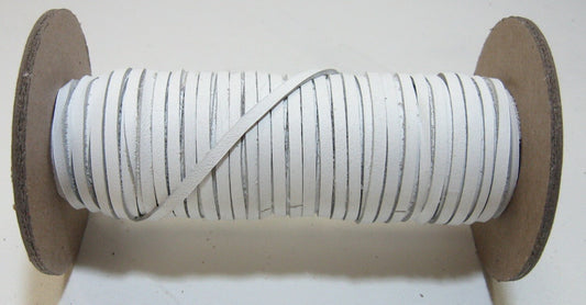 1/8" Flat White Duquesa Cowhide Leather Lacing (10 yds) 0125ND9 jewelry cord; DIY;dream catchers; leather crafts; tassels; fringe