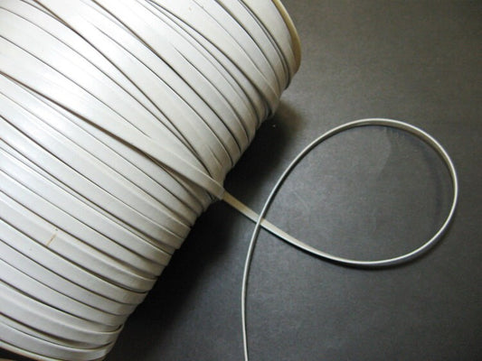 Genuine 1/4" Cowhide Leather Stripping in Bone Pearl (5 yds) 0250RC9 (Reinforced)