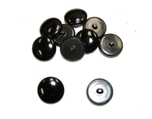 45 Line, Condor Patent Covered Buttons in Black (10PC.)