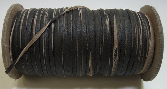 1/8" Flat, Lambskin Leather Lacing in Brown (10 YDS) 0125NL9 jewelry cord; DIY;dream catchers; leather crafts; tassels; fringe