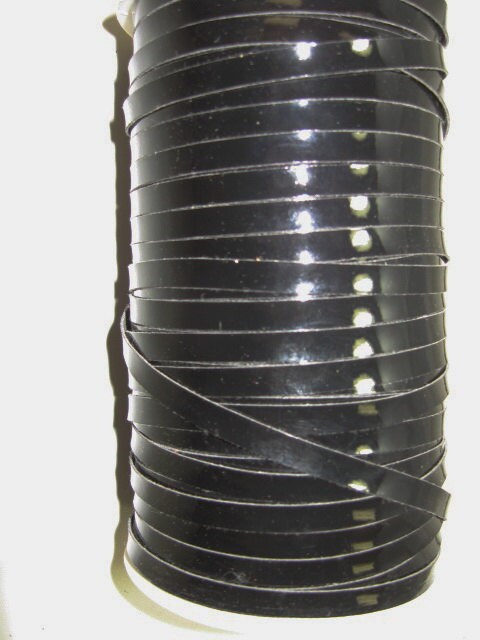 Leatherette 7/32" flat lacing (10 yds) 0218N5 Black Patent Condor
