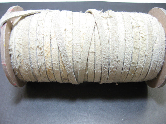 3/16" Flat Split Cow Suede Lacing in Beige (10 yds) 0187ND4; leather jewelry cord; leather lacing; dream catchers; leather crafts