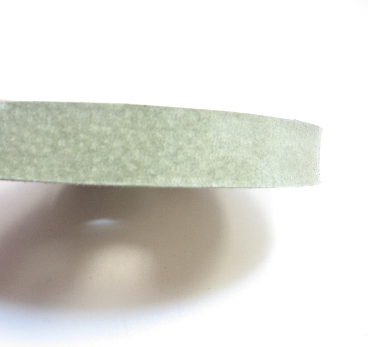 3/4" Flat, Pig Suede Binding in Light Olive Green (5 yds) 0750NP2 trim tape; edge binding; leather tape