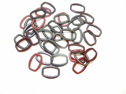 Lot of Leather Covered Buckles A6507 - 1-3/8" x 1/2" Leather Covered Buckles/Rings
