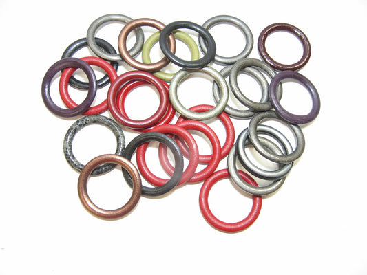 Lot of Leather Covered Buckles U80R - 1 1/2" Round Leather Covered Buckles/Rings