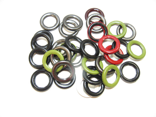 Lot of Leather Covered Buckles U60R#2 - 1" Round Leather Covered Buckles/Rings