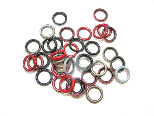Lot of Leather Covered Buckles U36R #1 - 3/4" Round Leather Covered Buckles/Rings