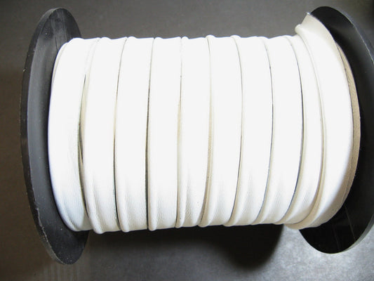 1/2" Faux Cowhide Cord Piping in White Polyurethane (5 yds) 3277XUPU