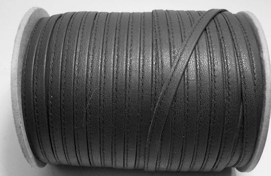 1/4" wide Chocolate Brown Nappa Real Leather Lacing (5 yds) 3286XD8 CLEARANCE!!!!    Side Folded, Reinforced and Stitched