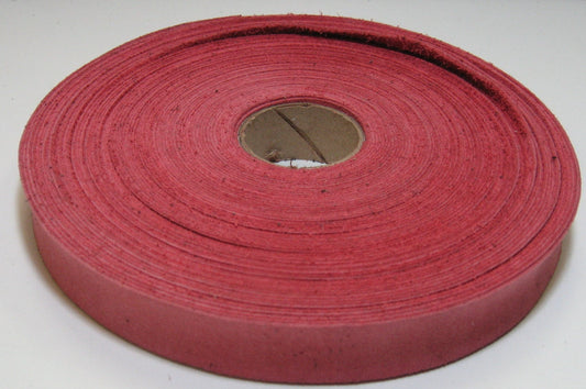 7/8" Flat Pig Suede Binding in Bright Pink (5 yds) 0875NP4 trim tape; edge binding; leather tape