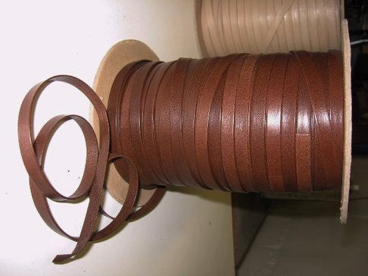 Genuine Lambskin Stripping 3/8" Double Fold in Dark Chestnut (3 yds) SM0375BL