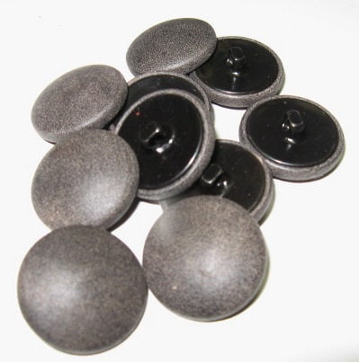 36 Line, Cowhide Leather Covered Buttons in Aviator Brown (10 PC.)