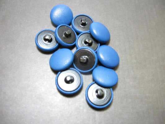 30 Line, Cowhide Covered, Hopper Back Buttons in Royal Blue (12 PC.)
