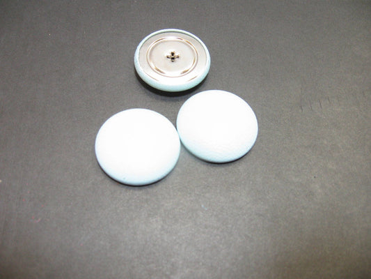 45 Line Pivot Back-Ornamental Lambskin Covered Buttons in Baby Blue 3PCS.