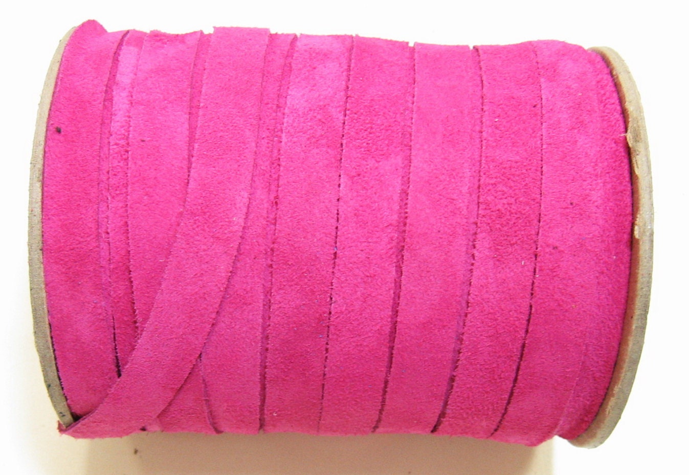 1/2" Flat, Lacing in Issy Fuchsia Pink Calf Split Suede (5 yds) 0500ND9 Fushia Fushia pink fuschia