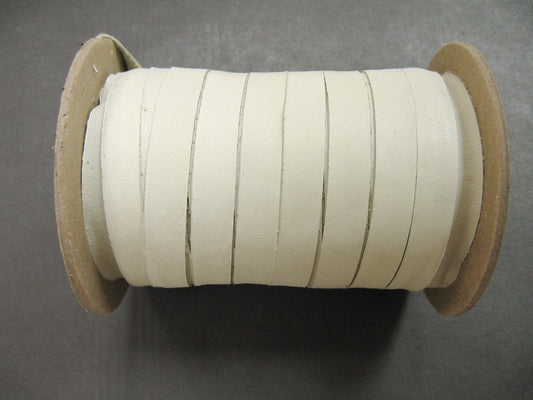 1/2" Flat Cowhide Lacing in Maple Lining (5YDS) 0500NDB - Nude, Natural, Beige, Tan, Cream, Creme