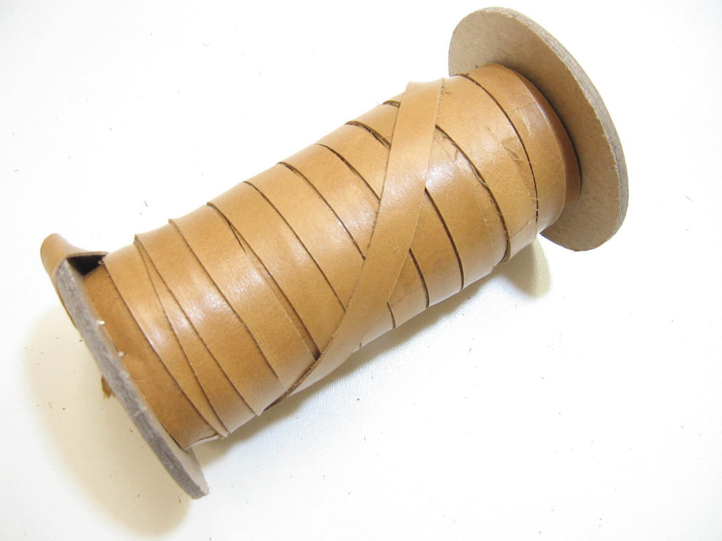 Genuine Cowhide Leather 3/8" Flat Corral Tan (5 yds) 0375NDB trim tape; edge binding; leather tape