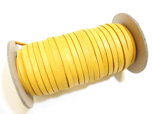 Genuine Leather Flat Lacing 3/16" (10 yds) 0187NDE in Natural Deertan leather jewelry cord; leather lacing; dream catchers; leather crafts