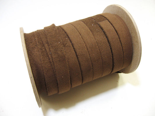 Light Brown Ultrasuede Stripping 1/2" Double-Folded (2 yards) 0500BUE - DIY; sewing; trim; decorative
