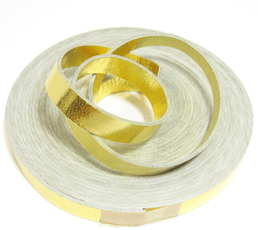 1/2" Gold Metallic Kid Leather Stripping Back to Back 3520XKA (4 yards)