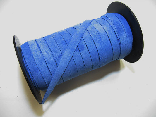 1/2" Flat, Lacing in Issy Light Blue Calf Split Suede (5 yds) 0500ND9 DIY; leather crafts; dream catchers; leather string; lacing; fringe;