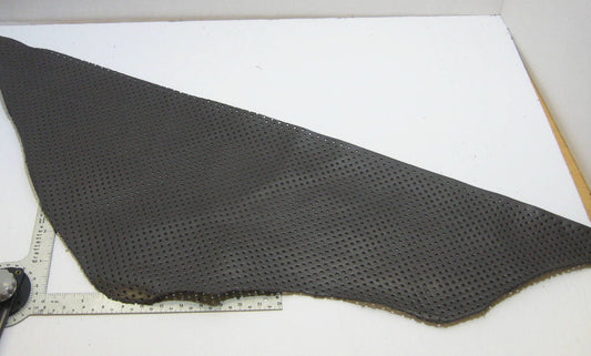 Gray/Grey Perforated Cowhide Leather Piece 108 square inches 3P1 leather scraps; eco friendly; scrapbooking; crafting