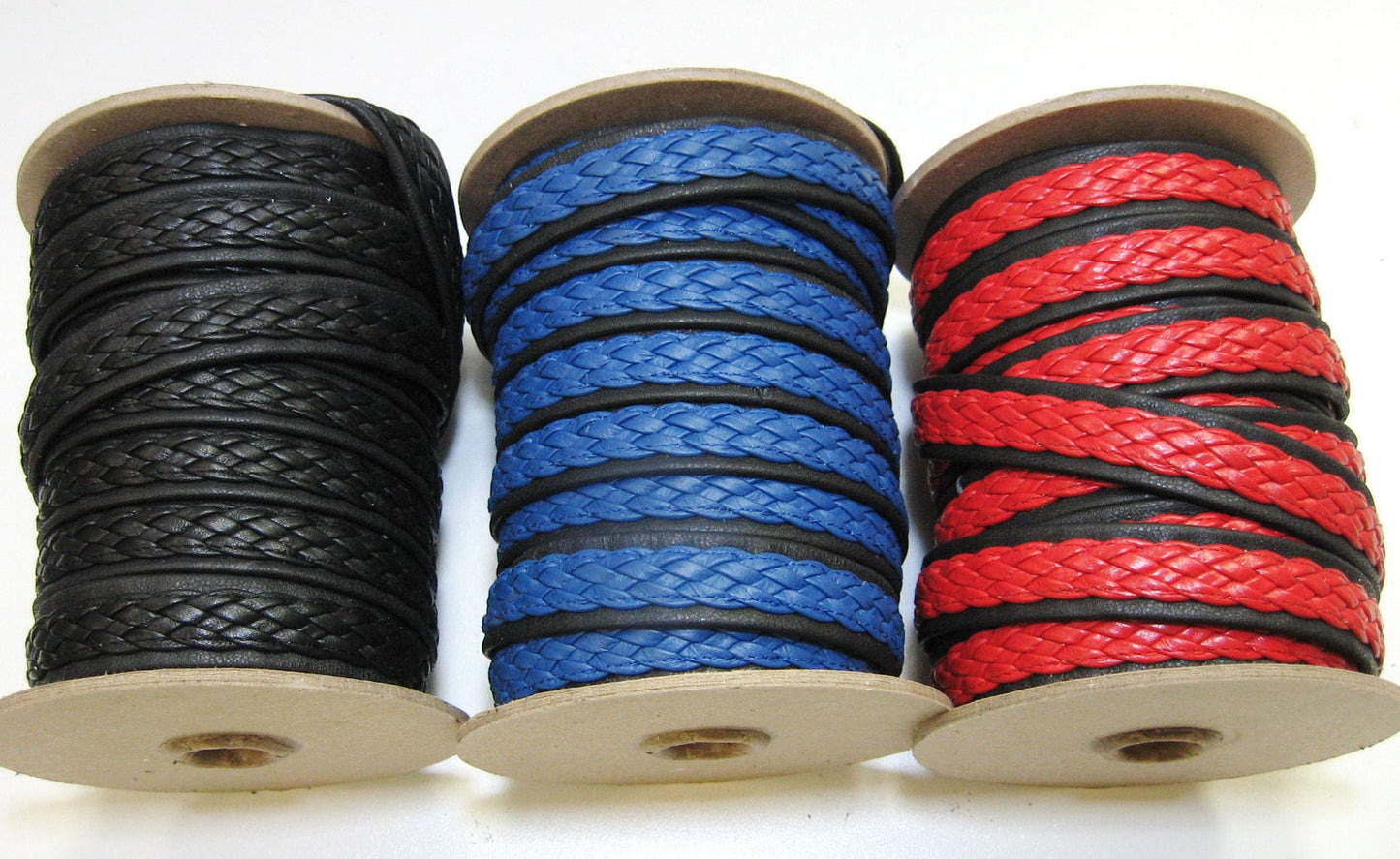 Genuine Cowhide Braided Leather Strap -Two Layers - Double-folded & Reinforced  (1 YD) 3/4" ; kink; dog leash; DIY; harness 3721XD9