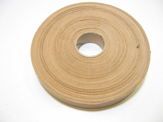 Genuine lambskin Leather Binding in Camel Lining 1" wide (1.78 yards) 1000NL9 trim tape; edge binding; leather tape (card)