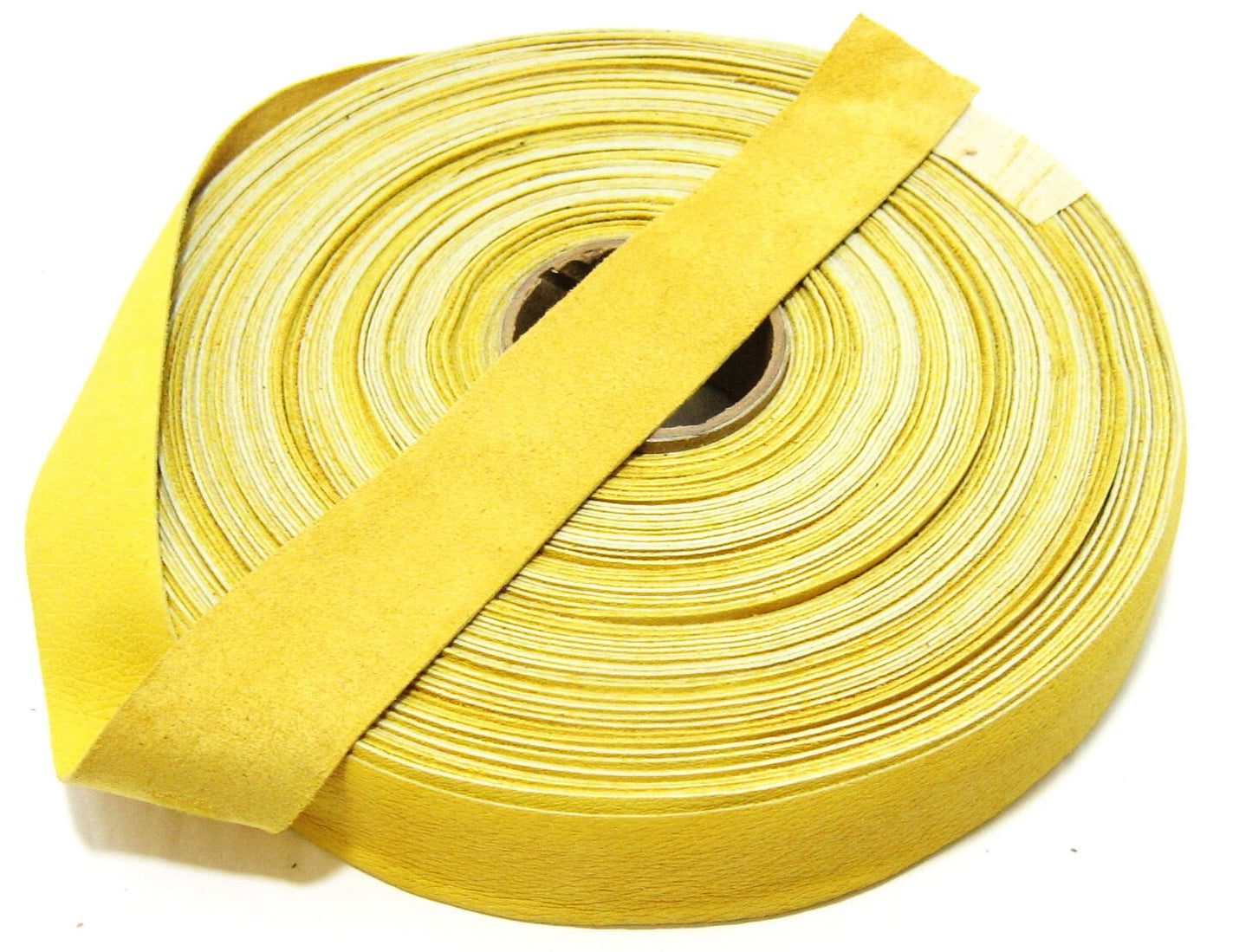 1" Flat Yellow Gold Genuine Pig Suede Binding (5 yds) 1000NP4 trim tape; edge binding; leather tape