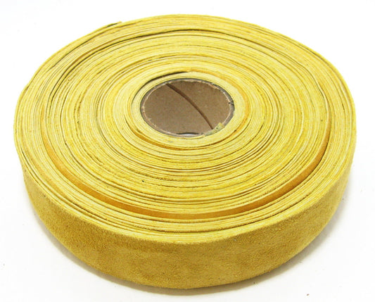 1- 1/4" Flat, Pig Suede Stripping, in Yellow Gold (3 YDS) 1250NP4 trim tape; edge binding; leather tape