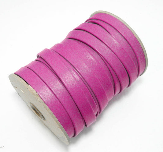 1/2" wide Purple Grape Cowhide Leather (2 yds) 3702XDD - leather straps; leather crafts; leather strip;Double-folded Reinforced