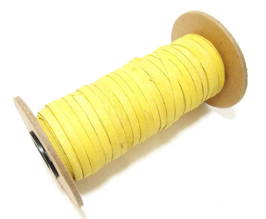 3/16" Flat, Cowhide Leather Lacing in Yellow Gold (10 YDS) 0187NP4