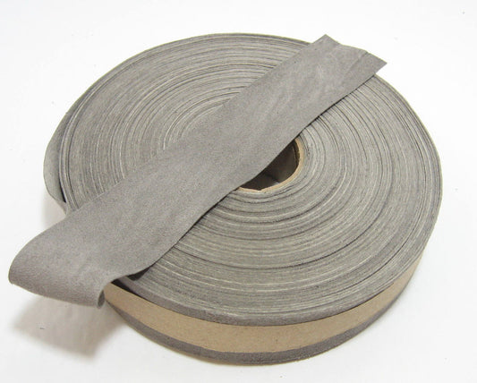 1-1/2" Flat, Pig Suede Stripping, in Light Gray/Light Grey (2 YDS) 1500NP5 Gray #1 trim tape; edge binding; leather tape