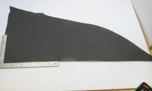 Gray/Grey Perforated Cowhide Leather Piece 96 square inches 3P1 leather scraps; eco friendly; scrapbooking; crafting