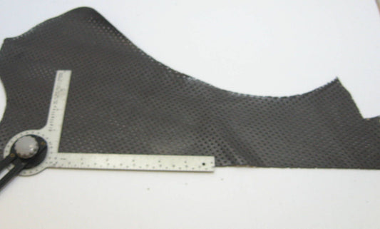 Gray/Grey Perforated Cowhide Leather Piece 60 square inches 3P1 leather scraps; eco friendly; scrapbooking; crafting